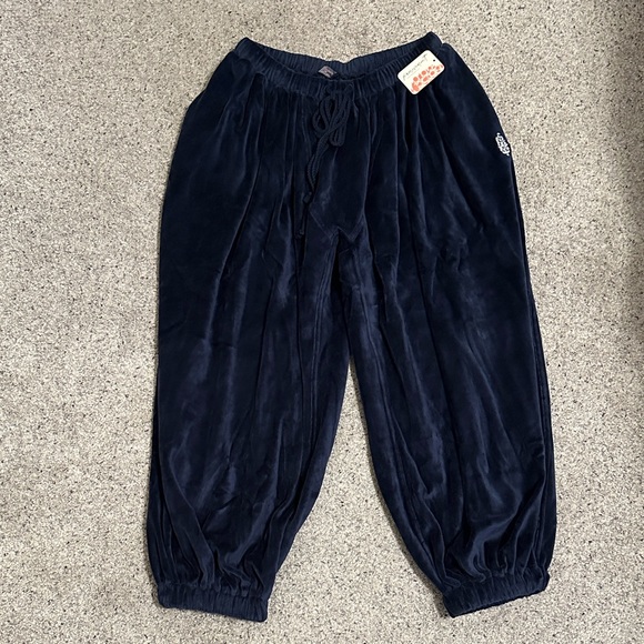 NWT FP Movement by Free People Velour Momentum Pants ~ Navy - Picture 5 of 13
